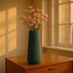 Serene Nordic Ceramic Vase & Candle Set